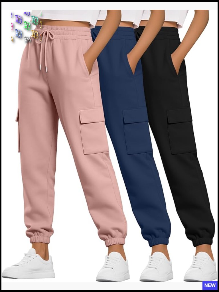 Cargo Sweatpants Joggers Y2k High Waisted With Pockets Workout Lounge